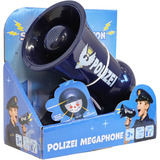 VEDES Polizei Megaphon mit Sound und Sprechfunktion, inklusive 2 Stück AA Batterien, Spiel 