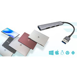 i-tec USB 3.0 Metal HUB 1x USB 3.0 + 3x USB 2.0, USB-Hub silber