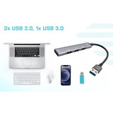 i-tec USB 3.0 Metal HUB 1x USB 3.0 + 3x USB 2.0, USB-Hub silber