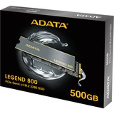 ADATA LEGEND 800 500 GB, SSD grau/gold, PCIe 4.0 x4, NVMe 1.4, M.2 2280