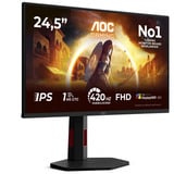 AOC AGON 25G4KUR, Gaming-Monitor 62.2 cm (24.5 Zoll), schwarz, FullHD, Fast-IPS, E-Sport Monitorständer, USB-Hub, 400Hz Panel