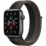 Apple Watch SE, Smartwatch grau/dunkelbraun, 40mm, Sport Loop, Aluminium-Gehäuse, LTE