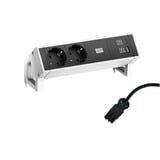 Bachmann DESK 2 Steckdosenleiste 3-fach, 2x Strom, USB-A, USB-C 