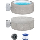 Bestway Whirlpool LAY-Z-SPA Zurich AirJet, Ø 180cm x 66cm, Schwimmbad grau