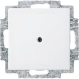 Busch-Jaeger Blindzentralscheibe mit Tragring, Spreizbefestigung, Unterputzmontage, Kunststoff, glänzend, Abdeckung Retail