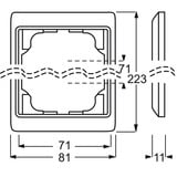 Busch-Jaeger Rahmen dreifach senkrecht alpha 1733 KA-266 titan, Retail