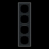 Busch-Jaeger Rahmen vierfach mit Dekorring chrom, Retail