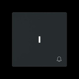 Busch-Jaeger Wippe mit Symbol Klingel mit transparenter Kalotte schwarz, Retail