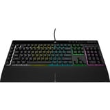 Corsair K55 RGB PRO, Gaming-Tastatur schwarz, DE-Layout, Rubberdome