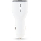 DICOTA Laptop Auto-Ladegerät Universal PRO weiß, USB-A, USB-C