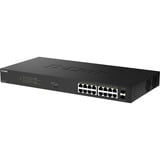 D-Link DGS-1018P, Switch schwarz, 240W PoE Budget