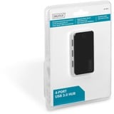 Digitus 4-Port USB 3.0 Hub, USB-Hub schwarz