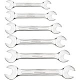 GEDORE Red Doppel-Maulschlüssel-Satz, kurz, 6-teilig, Schraubenschlüssel chrom, SW 6 - 17mm