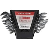 GEDORE Red Doppel-Maulschlüssel-Satz, kurz, 6-teilig, Schraubenschlüssel chrom, SW 6 - 17mm
