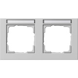 Gira Abdeckrahmen 2-fach, Abdeckung grau, Retail