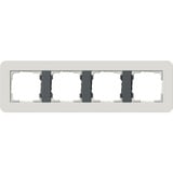 Gira Abdeckrahmen vierfach grau, Retail