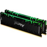 Kingston FURY DIMM 16 GB DDR4-3200 (2x 8 GB) Dual-Kit, Arbeitsspeicher schwarz, KF432C16RBAK2/16, Renegade RGB, INTEL XMP