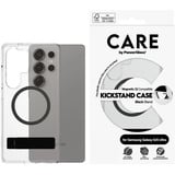 PanzerGlass Kickstand Case, Handyhülle transparent/schwarz, Samsung Galaxy S25 Ultra, QI-kompatibel