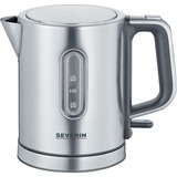 Severin WK 3415 , Wasserkocher edelstahl (gebürstet)/schwarz, 1,0 Liter
