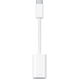 Apple USB Adapter, USB-C Stecker > Lightning Buchse weiß, gesleevt