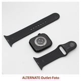 Apple Watch Series 10, Smartwatch schwarz (glänzend), Aluminium, 46 mm, Sportarmband schwarz M/L