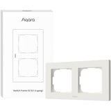 Aqara Switch Frame H2 EU (2-Gang), Einbaurahmen weiß, 2-Fach-Rahmen