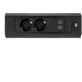 Bachmann CASIA 2 Steckdosenleiste 2-fach + USB-Charger, kurz, Wand 