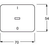 Busch-Jaeger Kontroll-Wippe mit Aufdruck I/0 titan, Retail