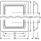 Busch-Jaeger Rahmen drei fach 2103-34 weiß, Retail