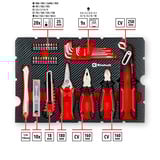 EINHELL E-Case Werkzeugkoffer Umzug , 79-teilig, Werkzeug-Set schwarz/rot