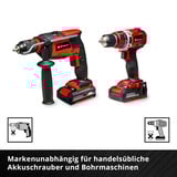 EINHELL E-Case Werkzeugkoffer Umzug , 79-teilig, Werkzeug-Set schwarz/rot