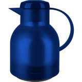 Emsa SAMBA Isolierkanne, 1 Liter blau/transparent, QUICK PRESS Verschluss