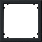 Gira Adapterrahmen mit quadratischem Ausschnitt für Geräte mit Abdeckung 45 x 45 mm schwarz, Retail