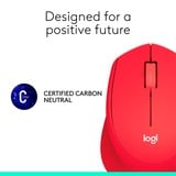 Logitech M330 Silent Plus, Maus rot
