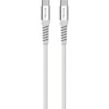 Nevox USB 2.0 Kabel, USB-C Stecker > USB-C Stecker 48V / 5A weiß, 1 Meter, PD 3.1, Laden mit bis zu 240 Watt, magnetisch aufrollbar