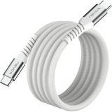 Nevox USB 2.0 Kabel, USB-C Stecker > USB-C Stecker 48V / 5A weiß, 1 Meter, PD 3.1, Laden mit bis zu 240 Watt, magnetisch aufrollbar