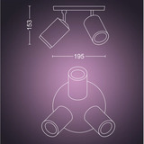 Philips Hue White & Color Ambiance Fugato 3er-Spot, LED-Leuchte weiß