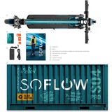 SoFlow SO4 Pro, E-Scooter türkis/schwarz, Max. Geschwindigkeit: 20 km/h, StVZO-konform