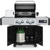 Broil King Gasgrill Regal Q 490 IR schwarz/edelstahl, mit Infrarot-Seitenbrenner und Heckbrenner, iQue Smart Steuerung