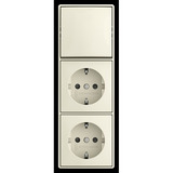 Busch-Jaeger Kombination Wippschalter 2601/6/20/2 EAPBJ522 weiß, Retail