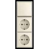 Busch-Jaeger Kombination Wippschalter 2601/6/20/2 EAPBJ522 weiß, Retail