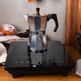 Cecotec Tragbare Induktionskochplatte Full Crystal Onyx schwarz, 2.000 Watt, Kochzone Ø 12 - 28cm, Timer