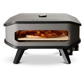 Cozze Pizzaofen 13", mit Thermometer schwarz/grau, für Pizzen bis ca. Ø 34cm, inkl. Gasschlauch mit Druckminderer