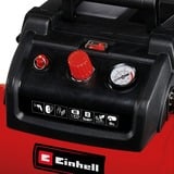 EINHELL Kompressor TC-AC 190/6/8 OF Set rot/schwarz, 1.200 Watt, Reifen-Füllgerät, Druckluftschlauch