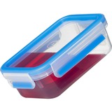 Emsa CLIP & CLOSE Frischhaltedosen-Set, 5-teilig transparent/blau, rechteckig, 5 Dosen + 5 Deckel