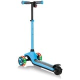GLOBBER One K E-Motion Plus 4 Plus, E-Scooter hellblau, mit Leuchtrollen