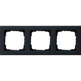 Gira Abdeckrahmen dreifach, lackiert, matt, Kunststoff, Thermoplast, Unterputzmontage schwarz (matt), Retail