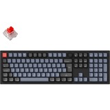 Keychron Q6 Knob, Gaming-Tastatur schwarz/blaugrau, DE-Layout, Gateron G Pro Red, Hot-Swap, Aluminiumrahmen, RGB