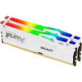 Kingston FURY DIMM 32 GB DDR5-6000 (2x 16 GB) Dual-Kit, Arbeitsspeicher weiß, KF560C30BWEAK2-32, FURY Beast RGB, INTEL XMP, AMD EXPO