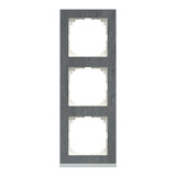 Merten Decor-Rahmen dreifach mit Montagerichtung horizontal und vertikal, Kunststoff, matt schiefer, Retail